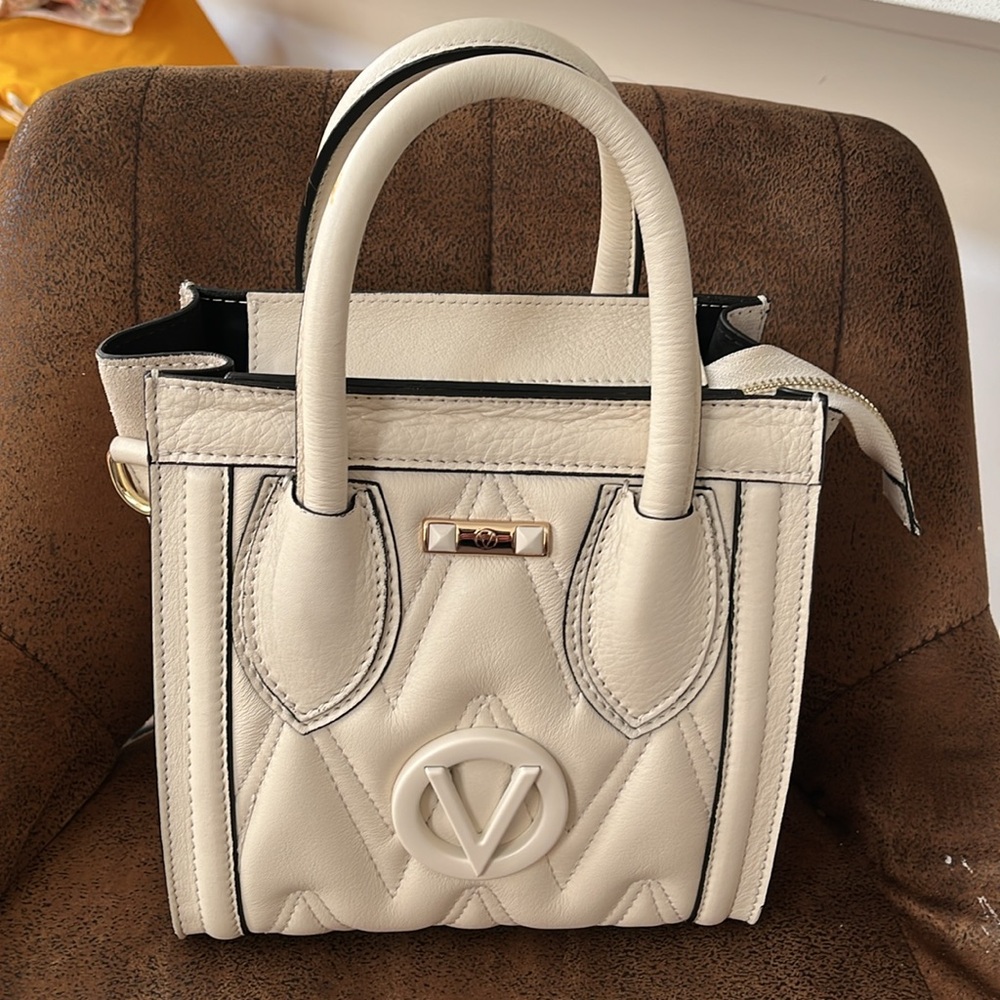 Valentino Bag in White (Not Used) - Does have a stain on one side of the handles